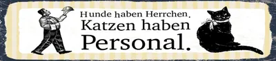 Produktbild von vianmo Holzschild 10x46 cm Katzenpersonal