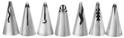 7er Set Edelstahl-Spritztüllen für Kuchen Dekoration