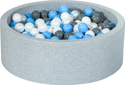 Produktbild von Bällebad Playground + 450 Perlenbälle, grau, hellblau