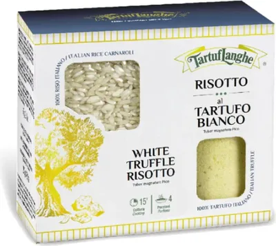 Produktbild von Tartuflanghe - Risotto mit weißem Trüffel - 250 g Carnaroli Reis und 60 g Trüffel Dressing