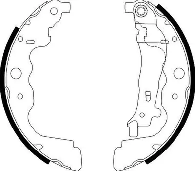 Produktbild von HELLA Bremsbackensatz Trommelbremse Hinten für DACIA DUSTER 229mm 8DB 355 000-301
