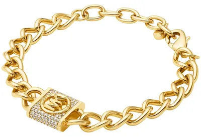 Zdjęcie produktu dla Michael Kors MKJ8061710 Bransoletka damska PREMIUM mosiądz złoto biały 21 cm