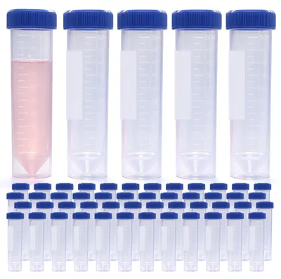 Zentrifugenröhrchen 50 ml, 50 Stück, PP-Kunststoff, transparent