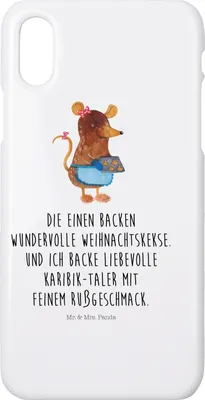 Produktbild von Mr. & Mrs. Panda Iphone 10 Handyhülle Maus Kekse - Weiß - Geschenk, Plätzchen, Hülle, Handy, X, Weihnachtskekse, Weihnachten, Winter, Cover