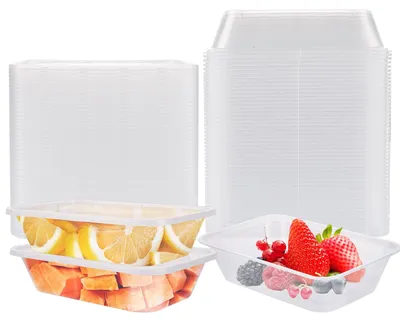 50 Meal Prep Dosen 400 ml, Gefrierdosen mit Deckel, BPA-frei