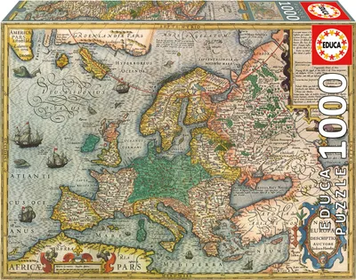 Produktbild von Educa Puzzle Europa Karte 1000 Teile - Erwachsenenpuzzle