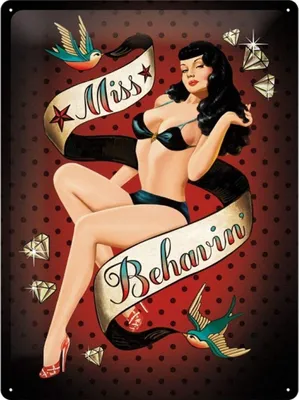 Produktbild von Nostalgic-Art - Blechschild 30 x 40 cm - Miss Behavin'