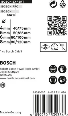 Produktbild von EXPERT CYL-9 Multi Construction Bohrer-Set, 4x75/5x85/6x100/8x120 mm, 4-tlg.