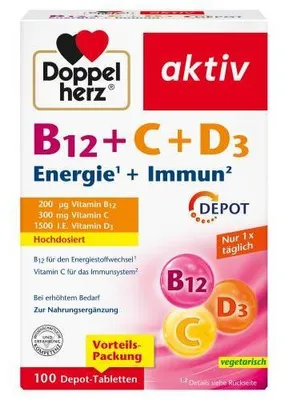 Image de Doppelherz B12+C+D3 Depot aktiv Comprimés 100 pcs