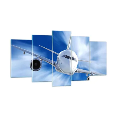 Produktbild von Bilder auf glas - Luftfahrt Flugzeug Flug - 160x85cm - Glasbilder - Wandbilder - Kunstdruck - zum Aufhängen bereit - Wanddekoration aus Glas - Glas Bilder - Wandbild auf Glas - GEA160x85-2537