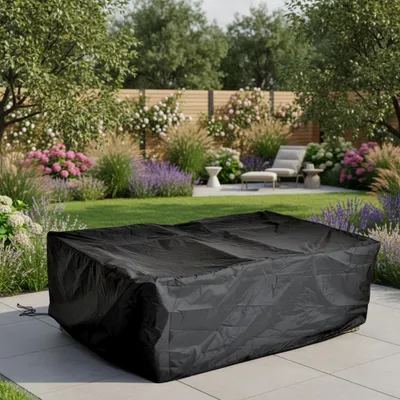Produktbild von Schutzhülle 262x192x70 Schwarz Gartenmöbel Rattan Abdeckung Plane Haube Wetter