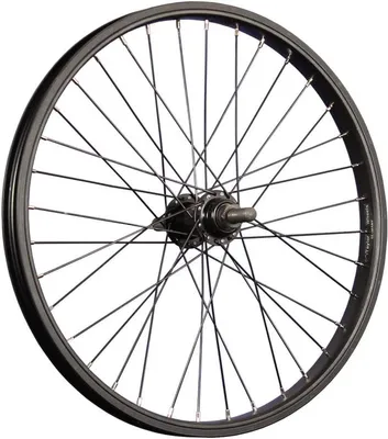 Hinterrad 20 Zoll BMX Schwarze Aluminiumfelge 36 Loch 14 mm Achse