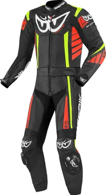 Produktbild von Berik Zakura 2-Teiler Motorrad Lederkombi, schwarz/rot/gelb, 52