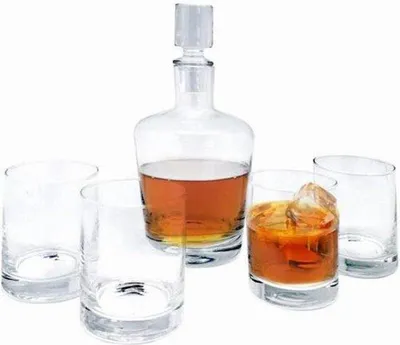 Image de Coffret à whisky en verre avec 4 verres doseurs