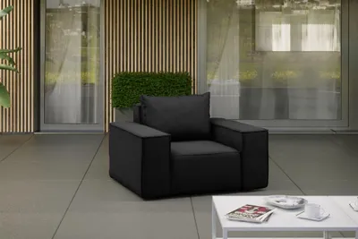 Produktbild von Gartensessel Sessel GARDENT wetterfester Stoff NXL Schwarz