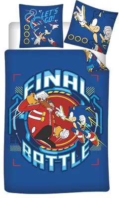 Produktbild von Sonic The Hedgehog Wende Bettwäsche Set 135 x 200 cm 100%Baumwolle
