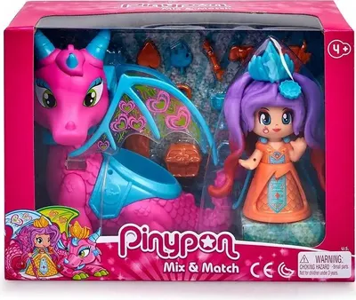 Image de Pinypon- Reine et dragon volant pour filles à partir de 4 ans (Famosa 700015547) PINYPON