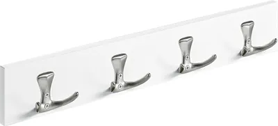 Produktbild von Hettich Holzgarderobe 4 Haken 50,0 x 8,0 x 4,6 cm weiß