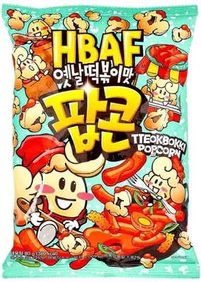 Produktbild von Popcorn - 80g - Tteokbokki-geschmack - Asiatische Snacks - Snack Für Unterwegs