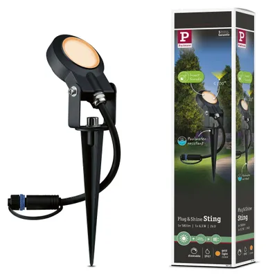 Productafbeelding van Paulmann Plug & Shine LED-buitenlamp Sting, individuele spot, insectvriendelijk