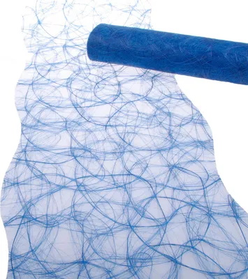 Produktbild von Sizoweb Tischband Wellenschnitt mittelblau ca. 25 cm Rolle 25 Meter - 64W 036-R 250