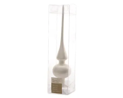 Immagine prodotto di Decorazione per albero di Natale Kaemingk Topper per albero di Natale in vetro bianco invernale 26cm