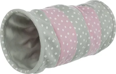 Produktbild von TRIXIE Spieltunnel - hellgrau/rosa - ø 25 × 50 cm