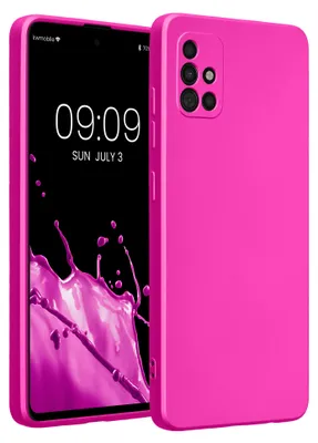 Produktbild von kwmobile Handyhülle für Samsung Galaxy A51 Hülle - weiche Silikon Case metallisch schimmernd - Schutzhülle Cover - Metallic Pink