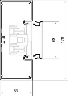 Produktbild von TEHALIT Brüstungskanal-Unterteil zu BRH 65x170mm vw 2 Meter