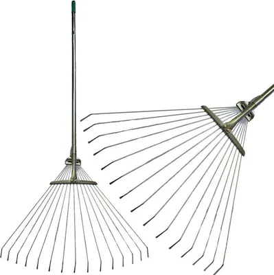 Immagine prodotto di Rastrello per foglie Strend Pro R116-95, 15 lamelle, a ventaglio, 950 g, manico in metallo