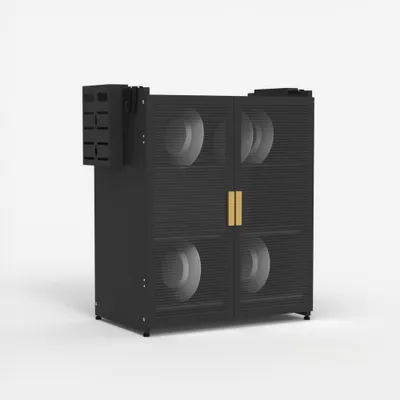 Produktbild von Küchenvorratsschrank Geschirrabtropfer 44x28x59cm Arin Plus - Schwarz