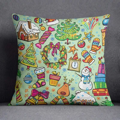 Kissenbezug 45x45 cm, Baumwolle, Reißverschluss, pflegeleicht