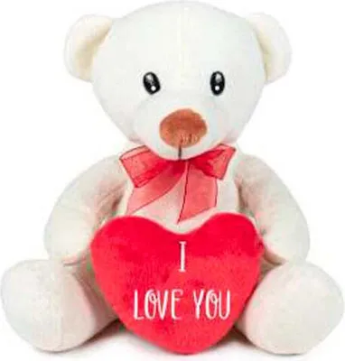 Produktbild von Valentinstags Bärchen Kuscheltier - 20 cm I Love You Plüschtier Stofftier
