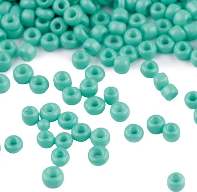 50g Rocailles Glasperlen 2mm Rocaillesperlen Perlen fädeln Schmuck basteln türkisgrün