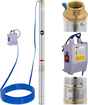 Obrázek produktu pro Čerpadlo do fontány Expondo hillvert – 70 mm / 2,75'' – 3800 l/h – 750 W – kabel 50 m / výtlak 85 m – nerezová ocel