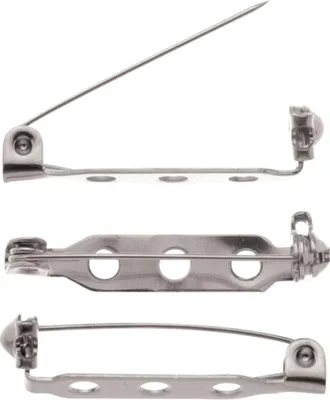 Produktbild von Glorex Broschennadeln 27 mm 5 Stück, silberfarben