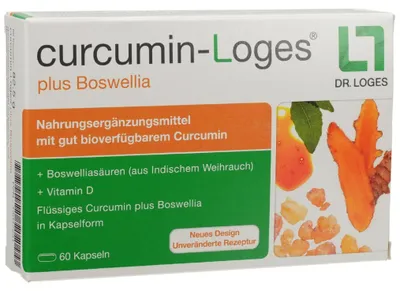 Produktbild von CURCUMIN-LOGES plus Boswellia Kapseln 60St PZN 14037231