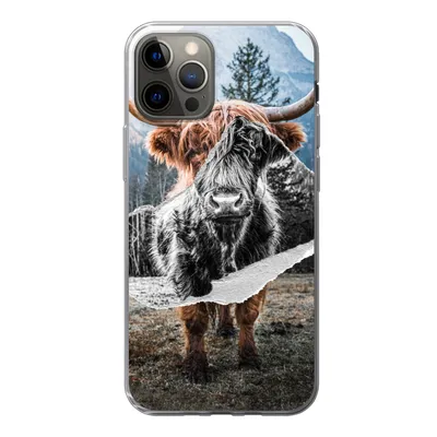 Produktbild von MuchoWow® Handyhülle Schutzhülle Hülle für iPhone 13 Pro Schottischer Highlander - Kuh - Tiere Silikon Softcase Handy Hülle - Handy-Tasche