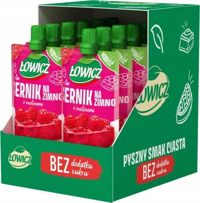 Image de Łowicz Dessert A La Sernik Aux Framboises Froid 100 G X 12 Pièces