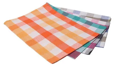 Produktbild von 4er Set Geschirrtücher - 50x70 cm - Blau Gelb Pink Türkis Mix - Bunt Küchentücher - 100% Baumwolle