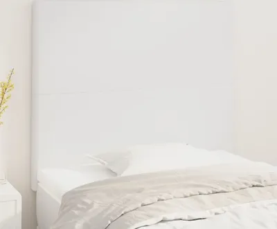 Produktbild von vidaXL Kopfteile 2 Stk. Weiß 90x5x78/88 cm Kunstleder - Kopfteil - Kopfteile - Bett-Kopfteil - Bettkopfteil