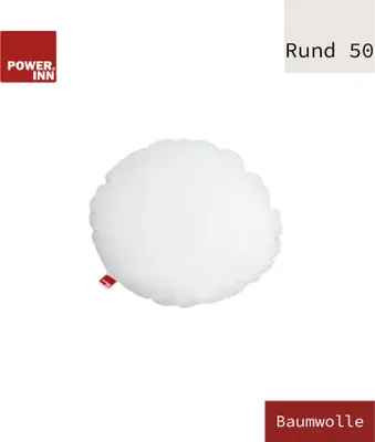 Produktbild von POWER INN Innenkissen | Baumwolle | 50 cm - Rund | Kisseninlett | Waschbar bei 60°C