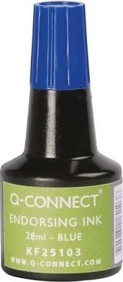 Obrázek produktu pro Balení - Razítkovací barva Q-CONNECT 28 ml modrá