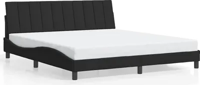 Productafbeelding van vidaXL Bedframe zonder matras "Hanko", zwart, 180x200 cm, fluweel