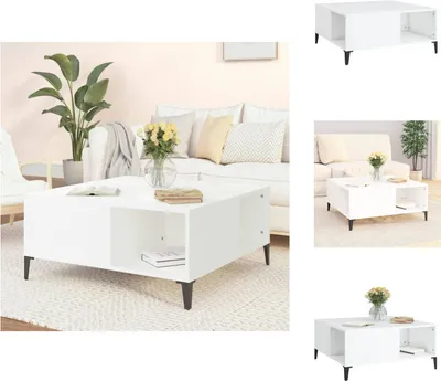 Produktbild von vidaXL Couchtisch Weiß 80x80x36,5 cm Holzwerkstoff -  Couchtische