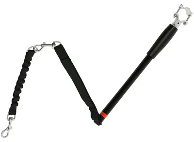Immagine prodotto di Guinzaglio per cani da bicicletta - Corda elastica, tubo in acciaio, 124 cm | Colore: Nero