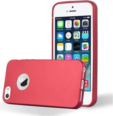Obrázek produktu pro Cadorabo ochranné pouzdro pro Apple iPhone 5 / 5S / SE 2016 pouzdro v červené barvě pouzdro na mobilní telefon TPU silikonové pouzdro kryt pouzdro