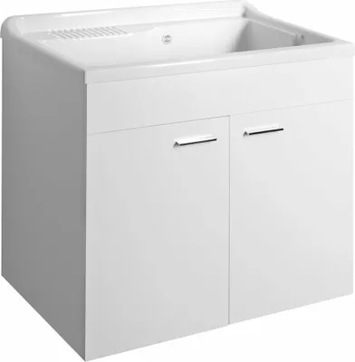 Produktbild von Unterschrank mit Ausgussbecken aus Kunststoff 80x50 cm, inklusive Siphon