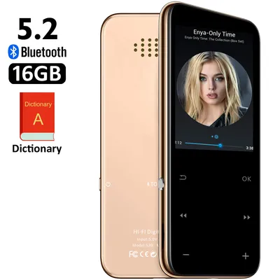 Produktbild von 16GB Bluetooth MP3,MP4 digitaler Musikplayer mit Hi-Fi / Multifunktions FM Radio und elektronischem Wörterbuch