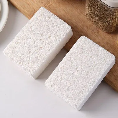 Immagine prodotto di Spugne naturali in cellulosa, 100% vegetali, 8 pezzi, senza microplastiche, lavabili in lavastoviglie in tutta sicurezza